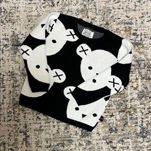 Huxbaby Monochrome Bear Sweater